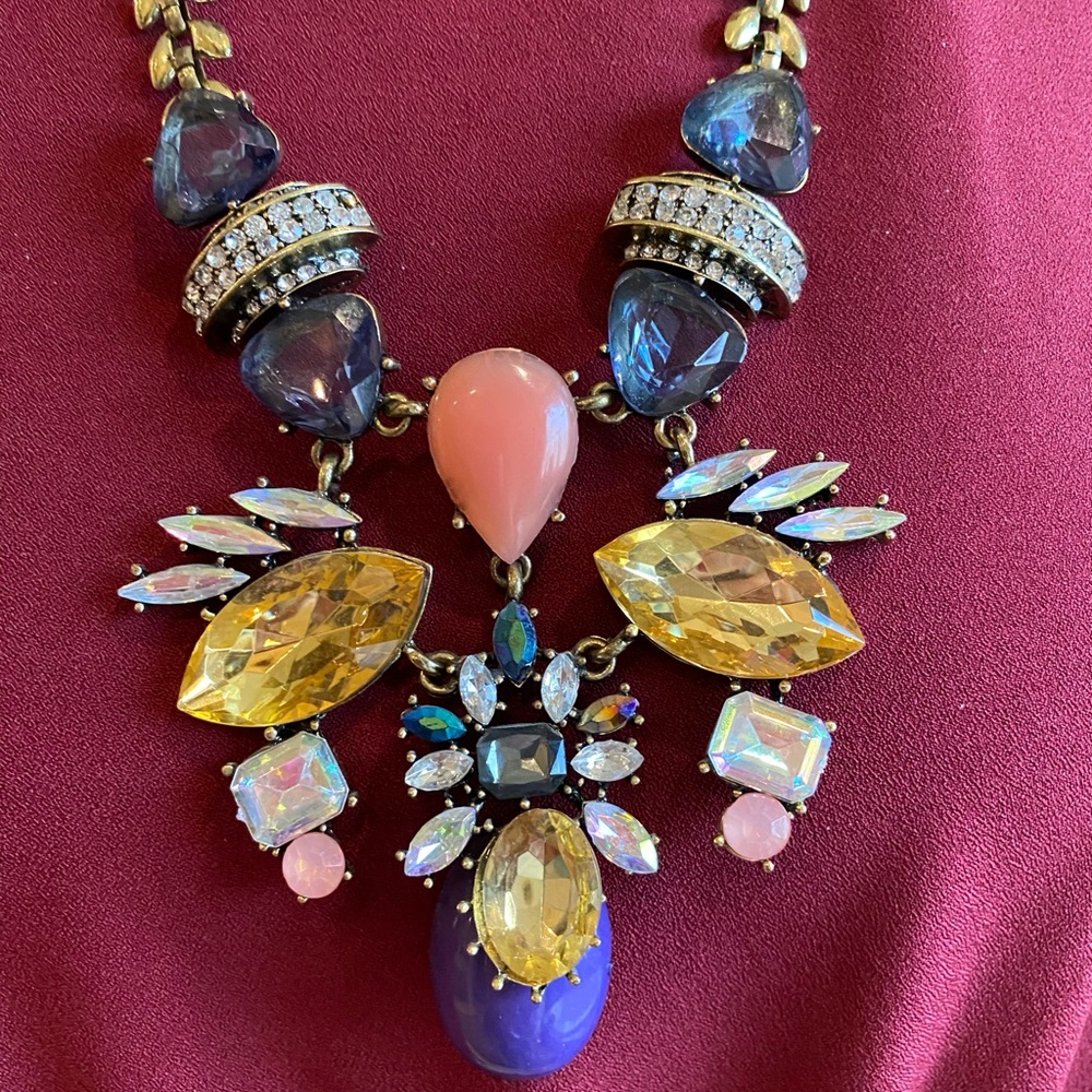 New Markdownstunning Multi Colored Statement Neck… - image 4